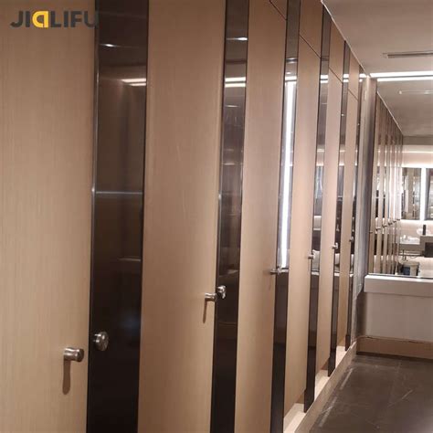 Commercial bathroom partitions come in stainless steel, plastic laminates, steel with a baked enamel or powder coat paint finish, and phenolic core laminate. Bathroom Partitions Factory