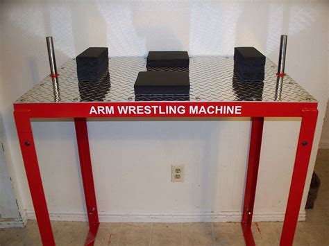 Elbow pads and pin pads made of high density foam, which creates a firm yet comfortable support for elbows and resting hands. arm wrestling table | Flickr - Photo Sharing!
