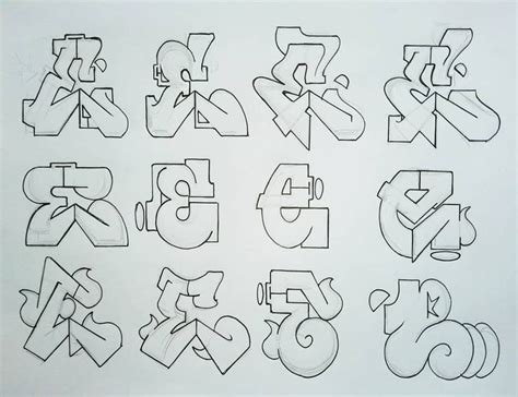 Буквы граффити алфавит Граффити шрифты алфавиты и буквы Надписи в
