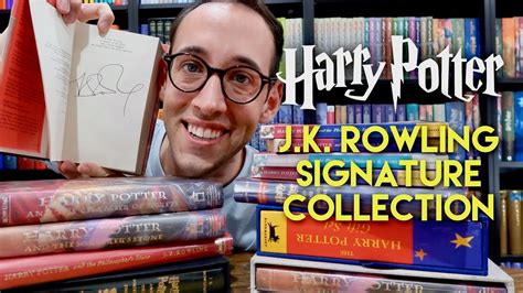 Signed Harry Potter Book Collection And Jk Rowling Signature Info Youtube