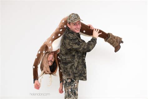 Hunter Holding Dead Deer Costume Hilarious Halloween Costume Funny