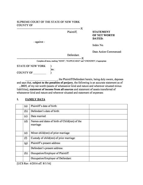 New York Divorce Forms Free Templates In Pdf Word Printable Online