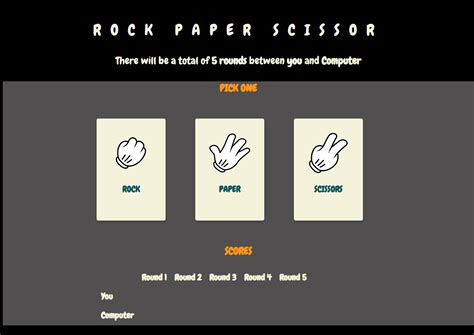 github thepubdoc rock paper scissor rock paper scissor game made using javascript