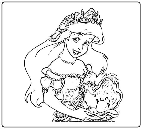 The Little Mermaid Princess Ariel Coloring Pages 18 Printable Sheets
