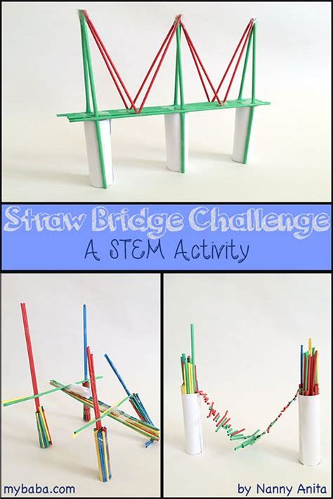 Take The Straw Bridge Challenge Stem Activities Stem Projects Stem