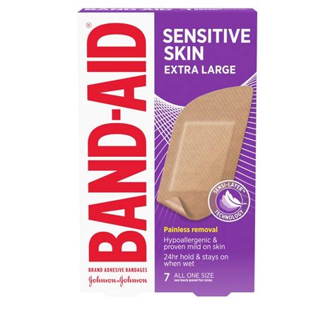 Sensitive Skin Hypoallergenic Adhesive Bandages Band Aid Brand