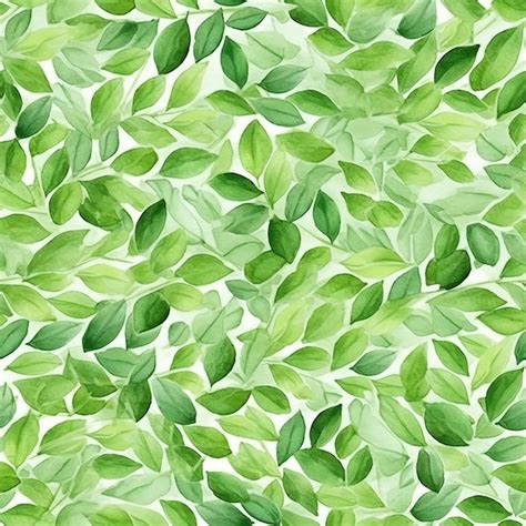 Premium Ai Image Green Leaves Pattern