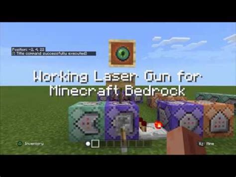 Want to craft them in survival? Minecraft Bedrock: How to Make a Working Laser Gun - YouTube
