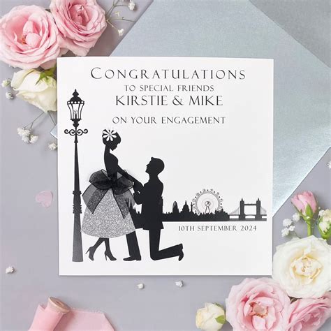 Handmade Personalised Engagement Card Proposal Handmade Cardspink And Posh