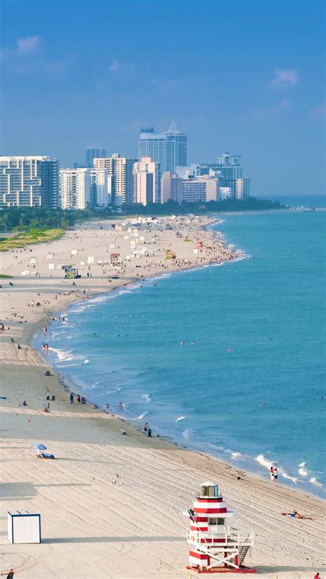 Aerial View Of Miami Beach Iphone Wallpapers Free Download