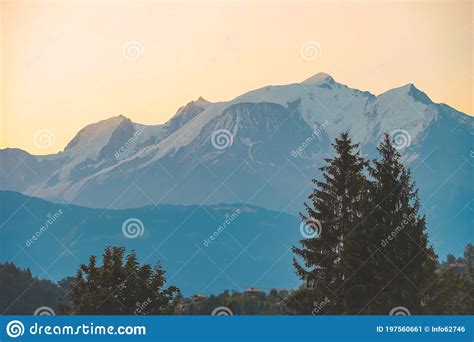 Views Of The Mont Blanc Mountain Glacier Stock Image Image Of Alpine