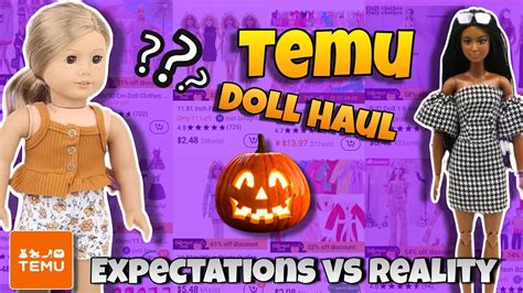 Temu Doll Haul And Try On Dolloween2023 Expectations Vs Reality Youtube