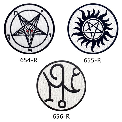 Sewing And Fabric Protection Symbols Against Demons Patch Embroidered