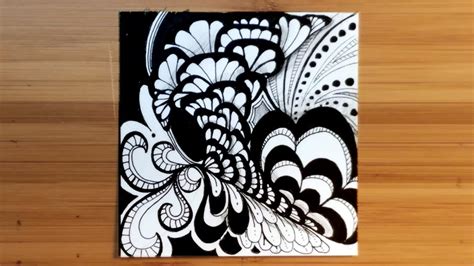 Nature Zentangle Time Lapse Doodle Day 15 Youtube