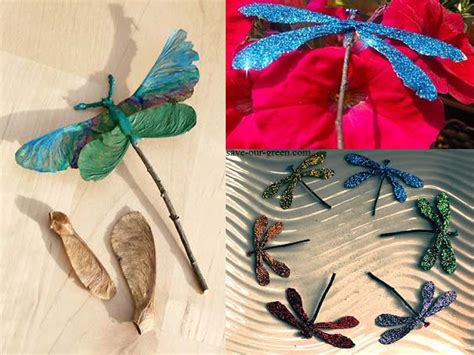 Painted Dragonfly Made From Maple Tree Seeds Save Our Green