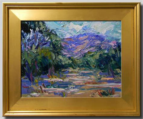 Original Oil Painting Landscape Mountain View Framed — Jose