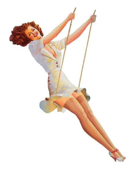 Pinup Swing Woman Vintage Pin Up Model Transparent Png Download