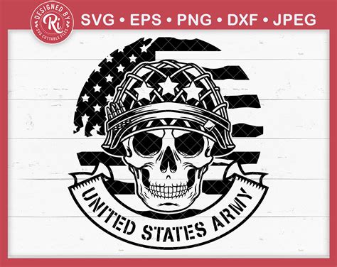 United States Army Svg Soldier Skull Svg Veteran Svg Us Etsy