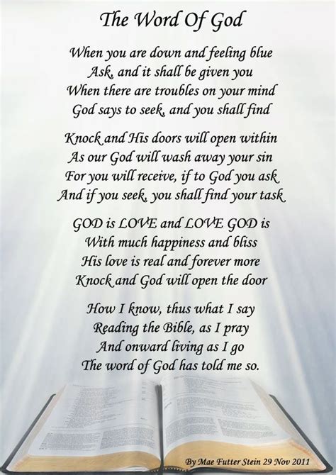 The Word Of God Spiritual Poetry Spiritual Poems Christian Poems
