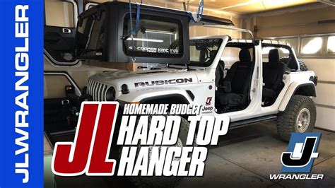 Jeep hardtop hoists allows you to remove your the top of your jeep with ease and safety without any assistance. Jeep JL Wrangler HARD TOP HOIST - DIY Homemade Ceiling Hanger on a BUDGET | Jeep, Jeep jl, Jeep ...