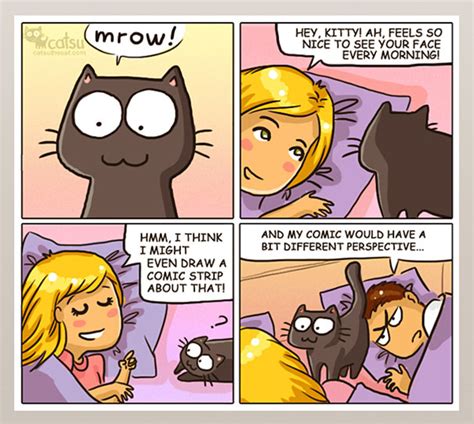 15 comics show why it s never boring to live with a cat demilked