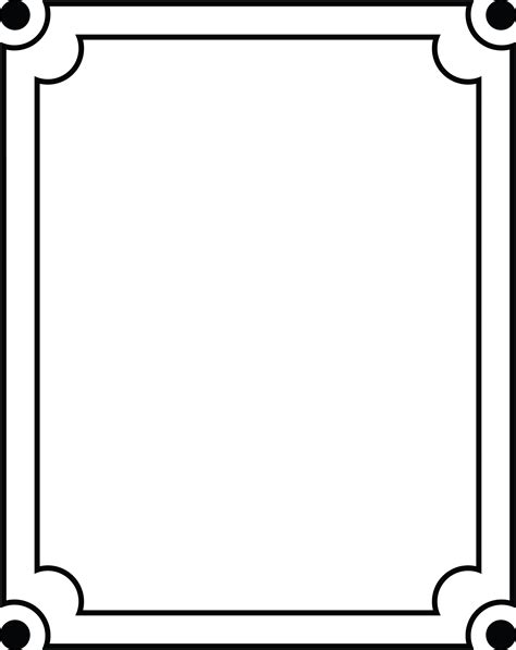 Free Clipart Of A Simple Black And White Frame