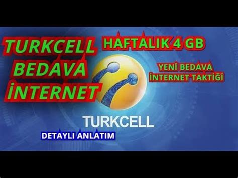 Turkcell Haftalik Gb Bedava Nternet Youtube