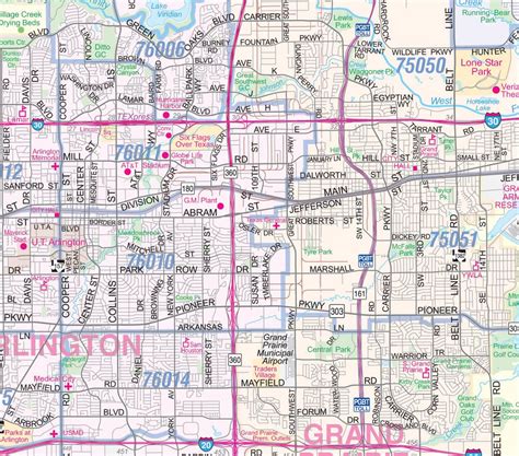 Dallas Fort Worth Metroplex Detailed Region Wall Map Wzip Codes