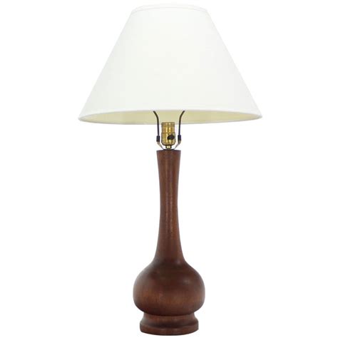 Mid Century Modern Turned Walnut Table Lamp At 1stdibs