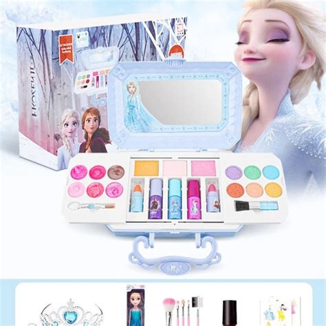Disney Girls Frozen Elsa Cosmetics Make Up Set Polish Beauty Makeup Box