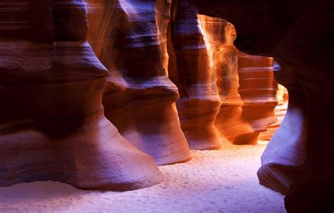 Wallpaper Sand Light Traces Rock Rocks Gorge Cave Usa Az