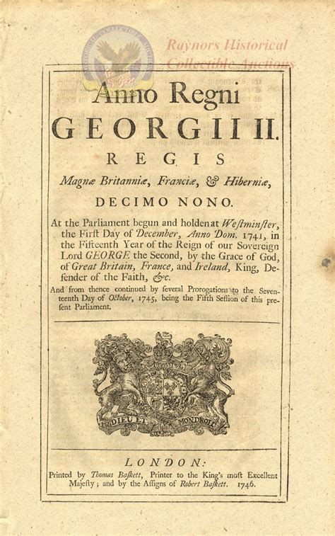 Lot Detail 1741 King George Ii Royal Decree