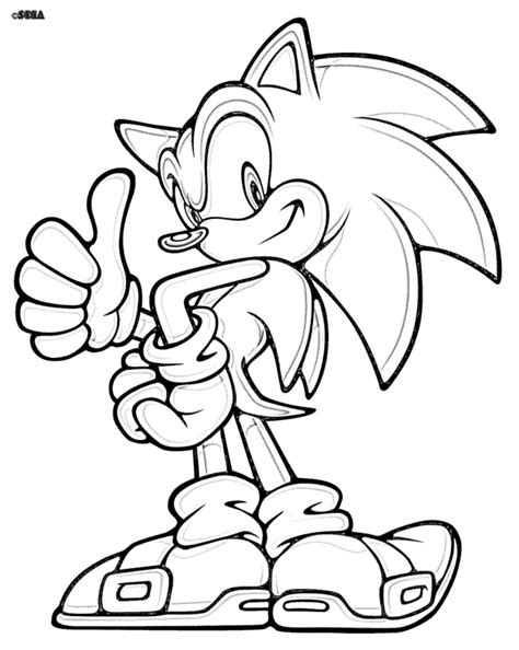 Dibujo para imprimir y colorear de Sonic