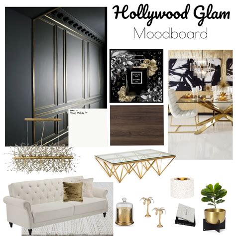 Hollywood Glam Mood Board Interior Design Mood Board By Madelinek