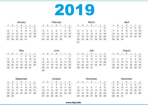 Download Calendar 2019 2019 2018 Calendar Printable With Holidays