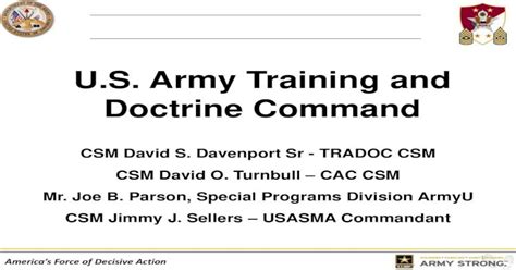 Us Army Training And Doctrine Command Tradoc · 2017 10 25us