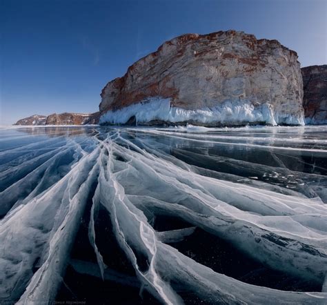 Worlds Oldest Lake Baikal Siberia Covered In Thick Clear Ice Daniel