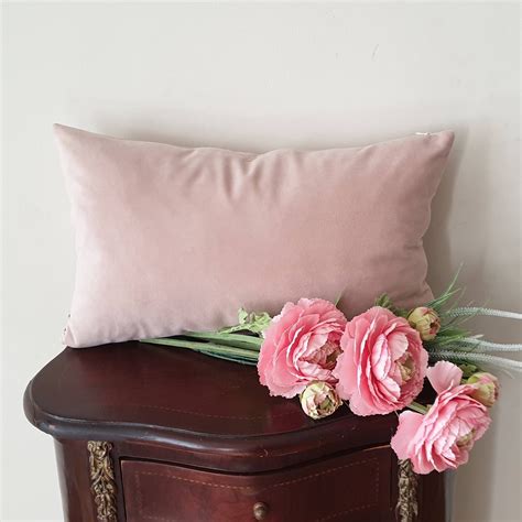 Blush Pink Pillow Cover Blush Pink Lumbar Pillow Case Pink Etsy