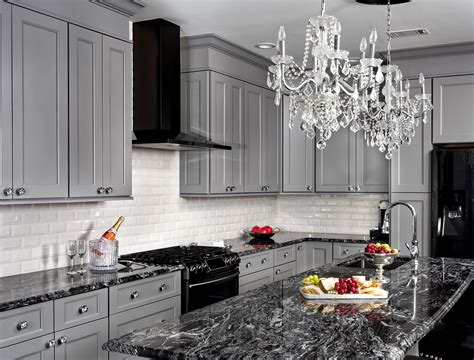 Granite Countertops With Light Grey Cabinets