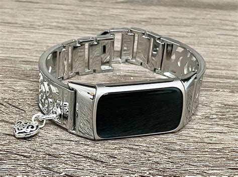 Silver Fitbit Charge 5 Band ∙ Women Fitbit Charge 5 Bracelet ∙ Fitbit