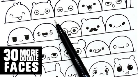 30 More Cute Faces Expressions To Doodle Youtube