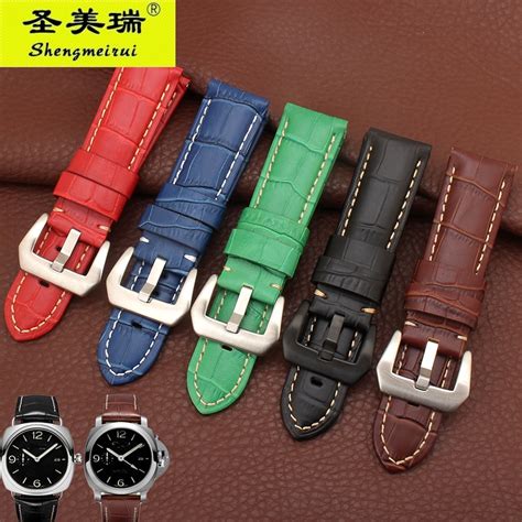 High Quality Leather Strap For Mens Mechanical Watch Band 22mm 24mm
