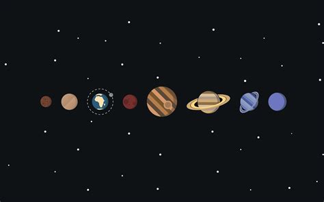Minimalist Solar System Wallpapers Top Free Minimalist Solar System