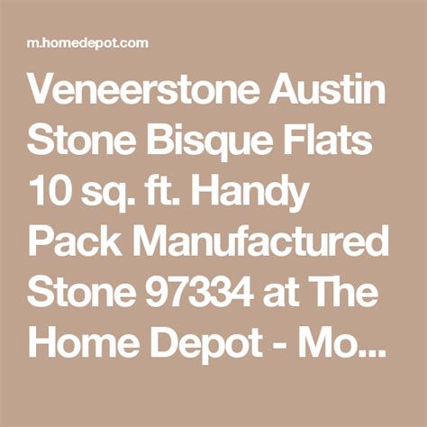 Veneerstone Austin Stone Bisque Flats 10 Sq Ft Handy Pack