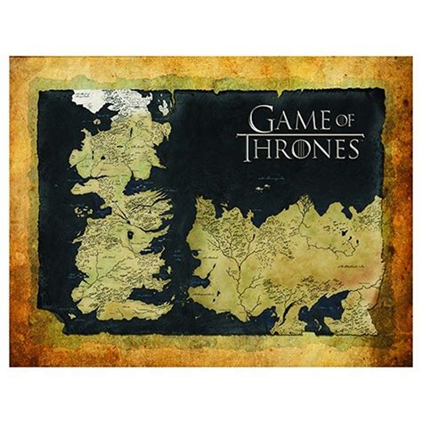 Game Of Thrones Wall Canvas Map 9314783421541 Mwave