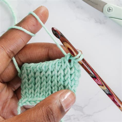 Tunisian Crochet Knit Stitch Tutorial - The Unraveled Mitten