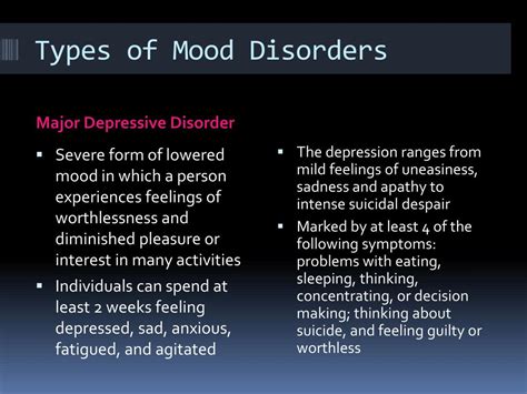 Ppt Mood Disorders Powerpoint Presentation Free Download Id2018407