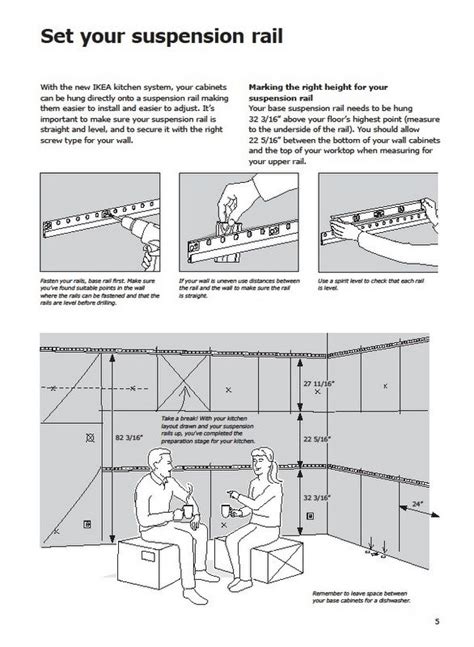 Mounting a microwave designed for a us standard 13 depth cabinet (ikea's cabinets are 15 deep). Set your Suspension Rail | Ikea kitchen installation, Ikea ...