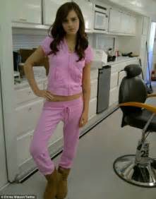 Emma Watson Wears A Pink Tracksuit And Ugg Boots For New Movie The Bling Ring Daily Mail Online