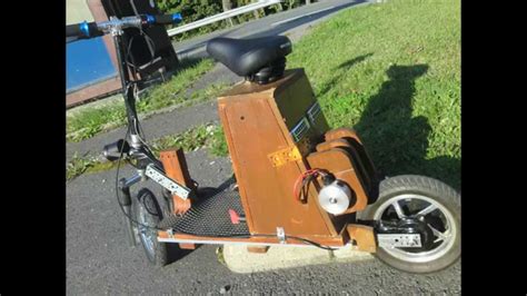 Electric Diy Homemade Scooter 24v Lifepo4 Youtube